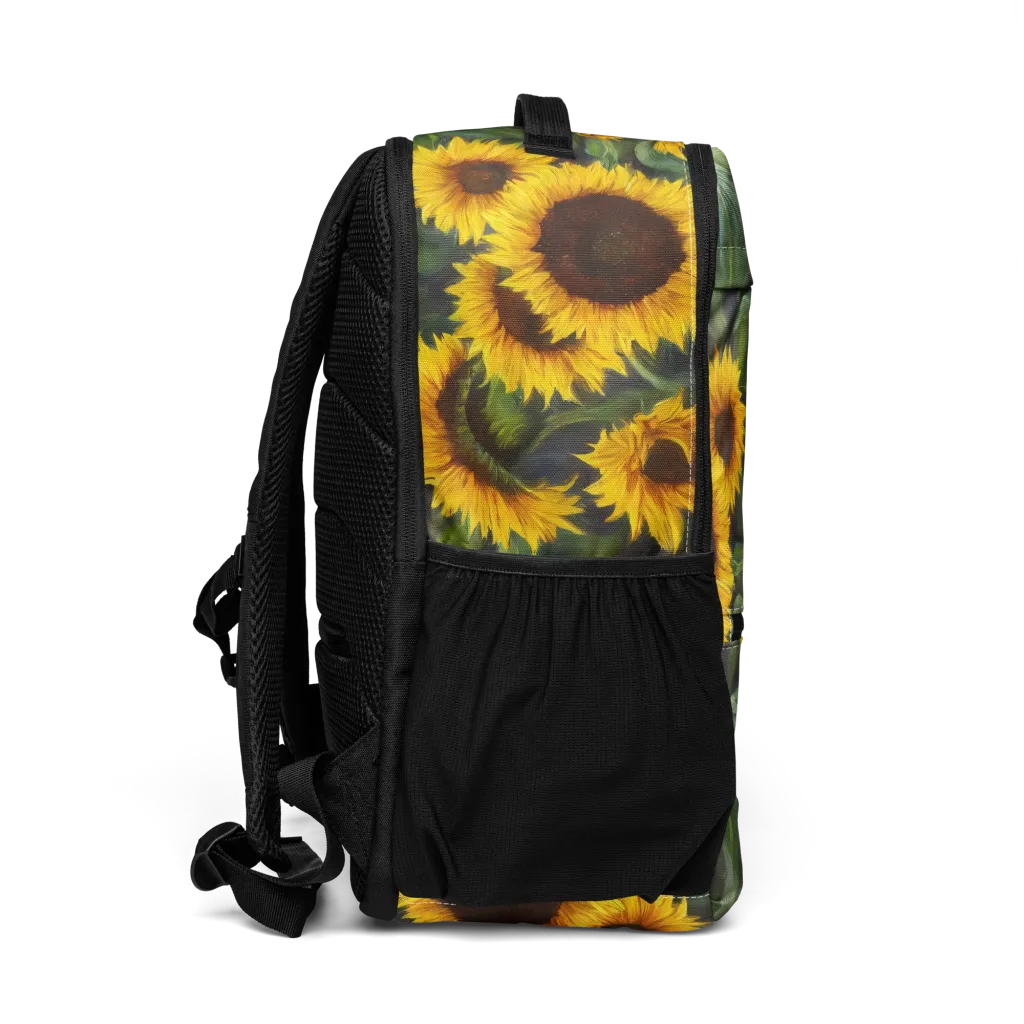 Sunflower Nocturne on Utility Backpack — Right
