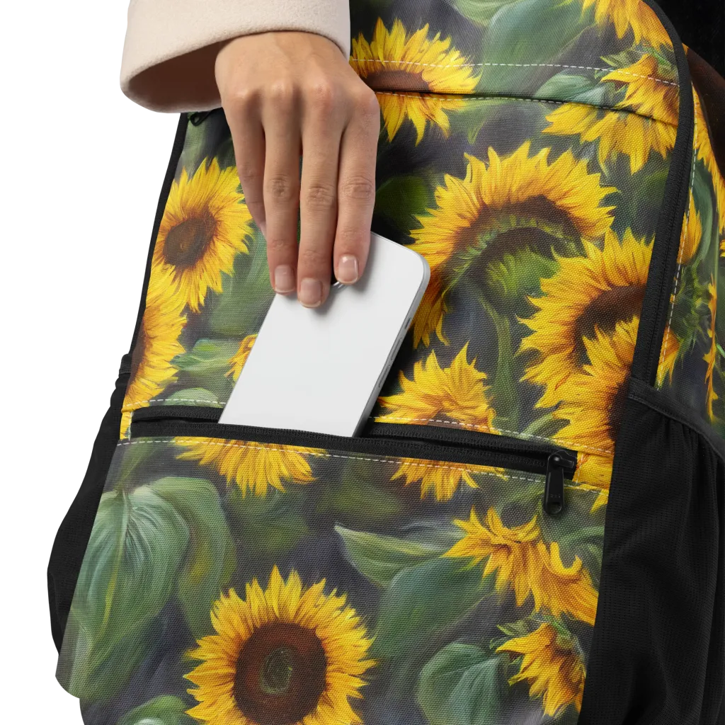 Sunflower Nocturne on Utility Backpack — Product details