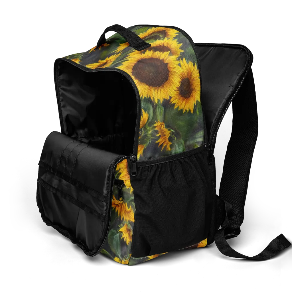 Sunflower Nocturne on Utility Backpack — Product details 2
