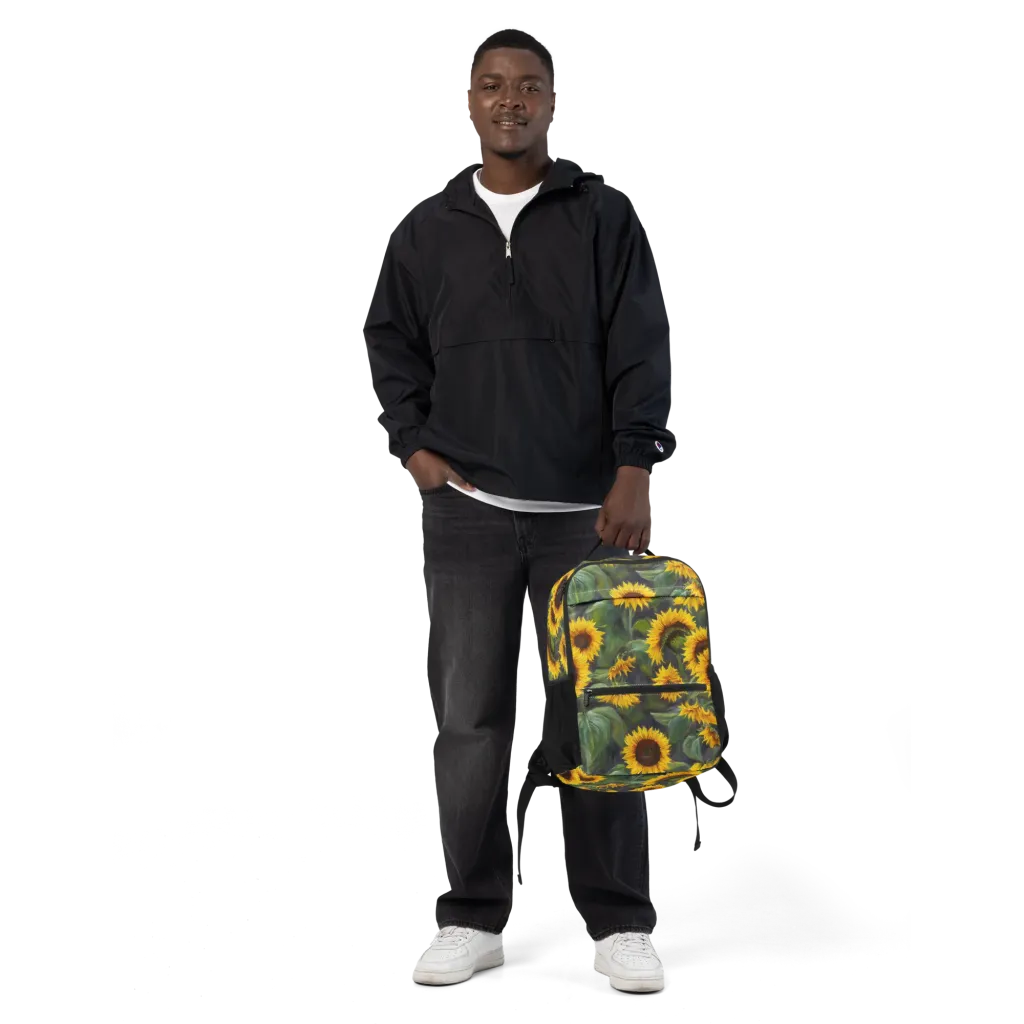 Sunflower Nocturne on Utility Backpack — Front