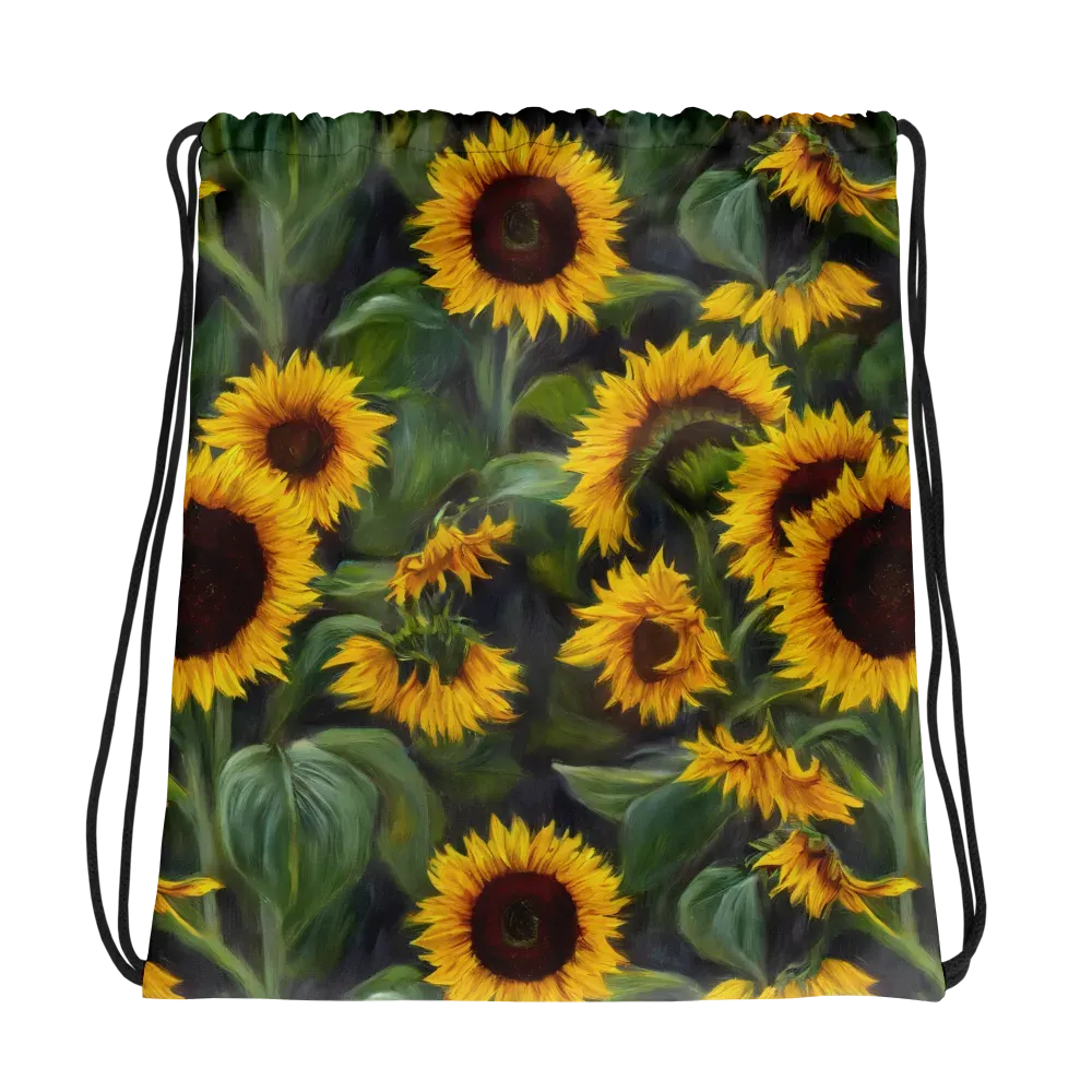 Sunflower Nocturne on Drawstring Bag — Photo