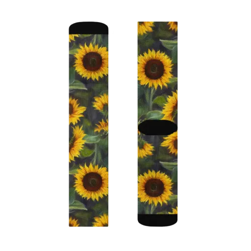 Sunflower Nocturne on a Socks
