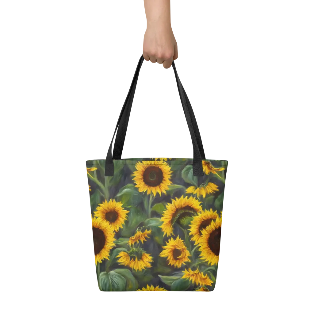 Sunflower Nocturne on Tote Bag — Front