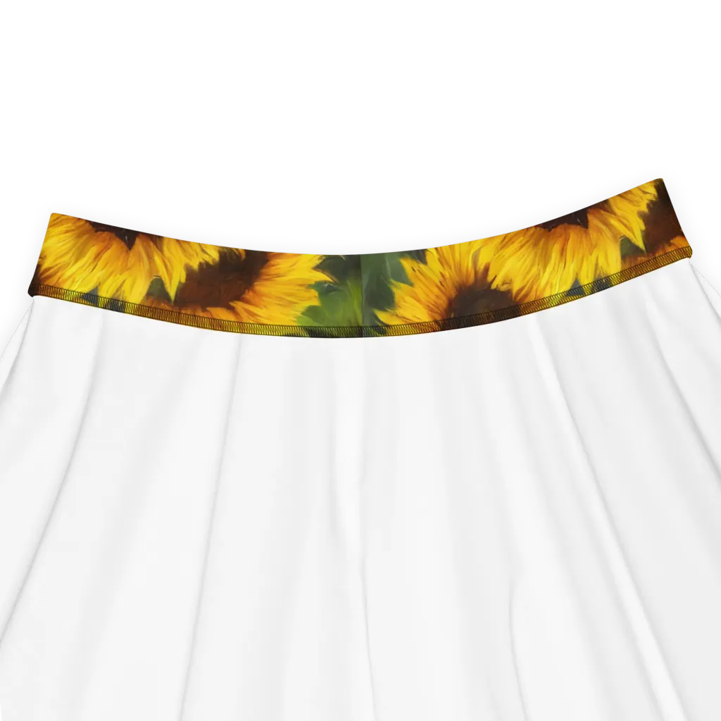 Sunflower Nocturne on Skater Skirt — Product details