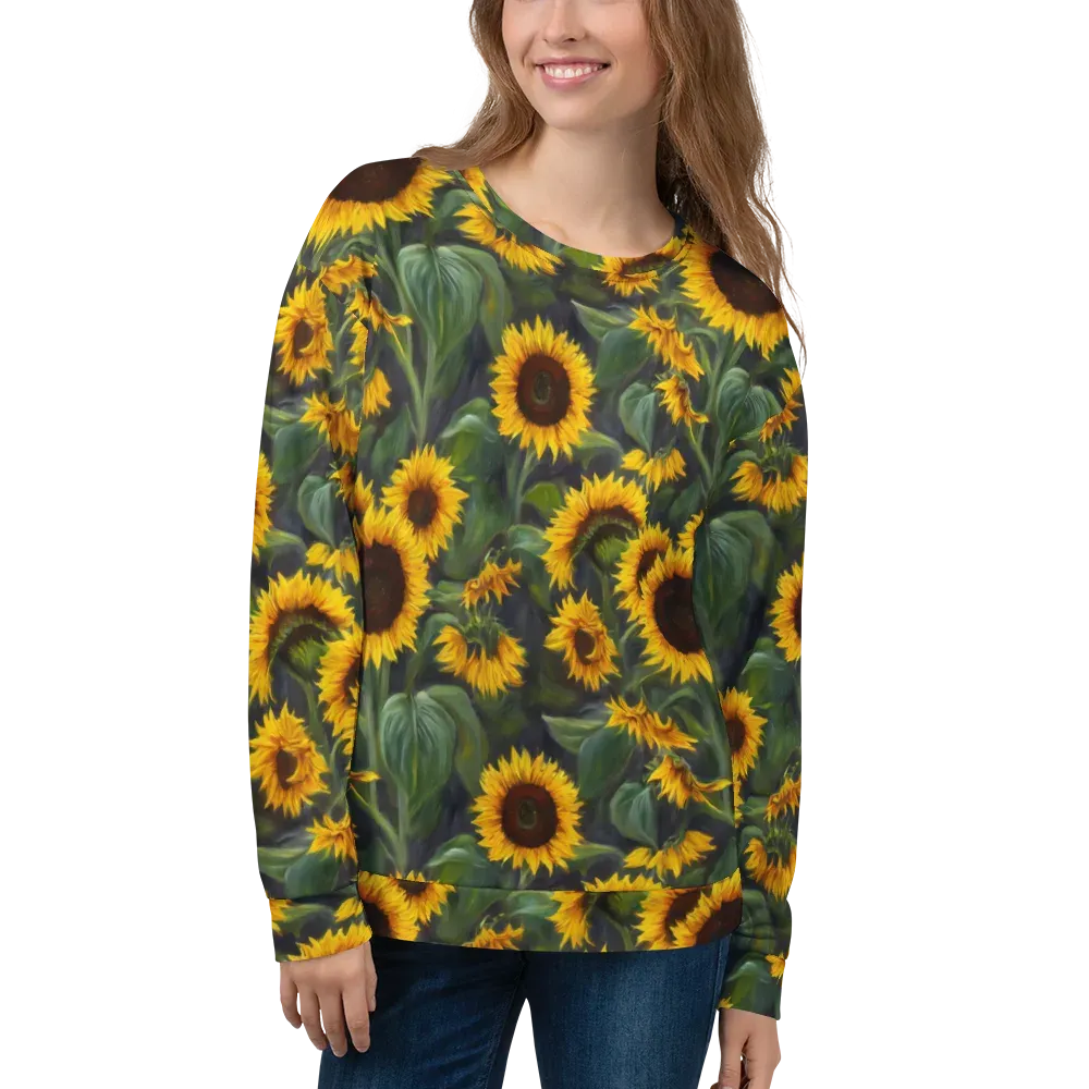 Sunflower Nocturne on Sweatshirt — Front