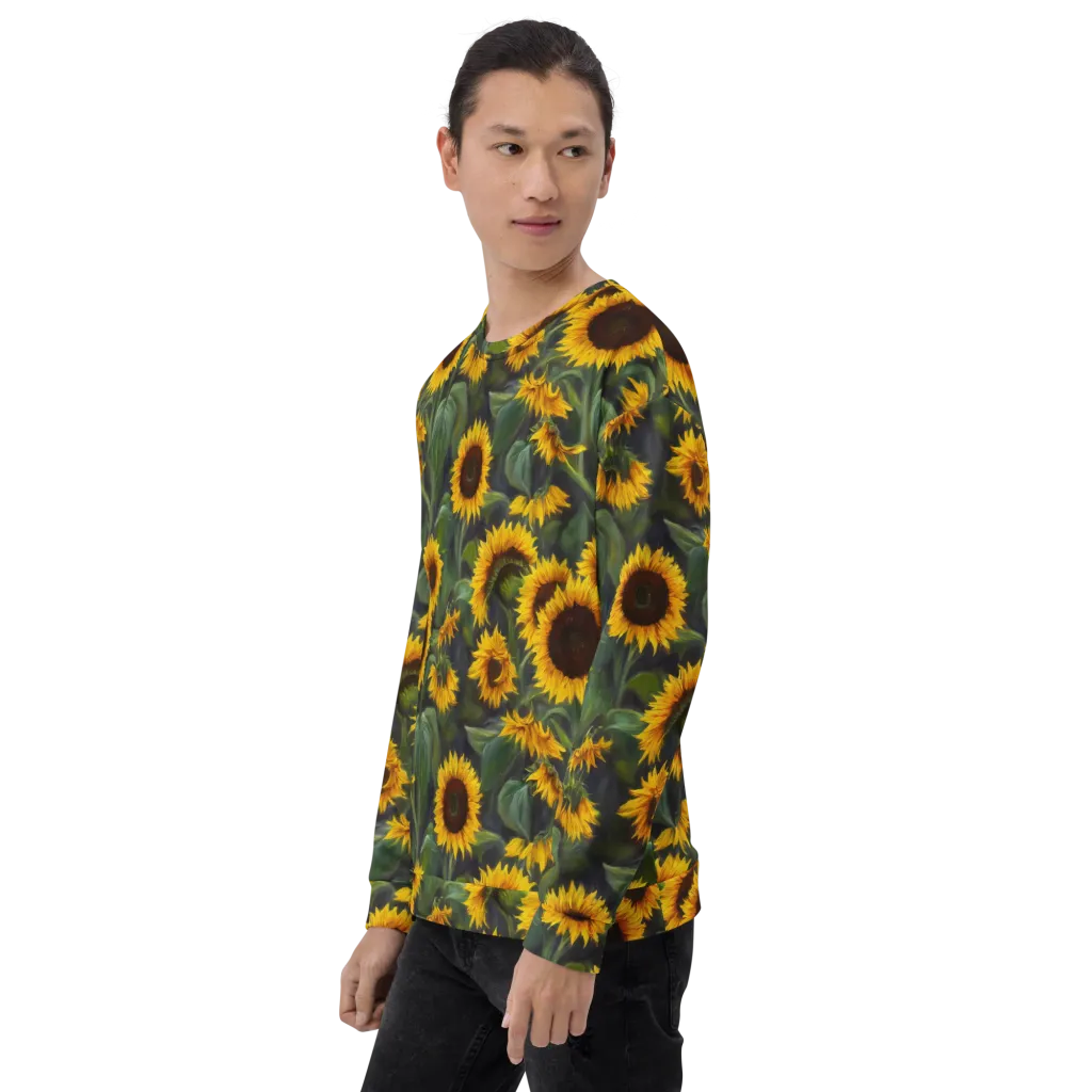 Sunflower Nocturne on Sweatshirt — Left Front