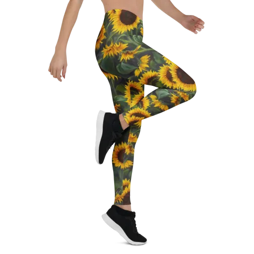 Sunflower Nocturne on a Leggings