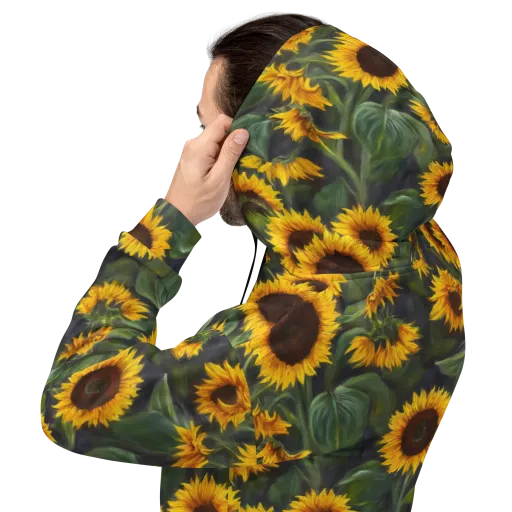 Sunflower Nocturne on a Hoodie