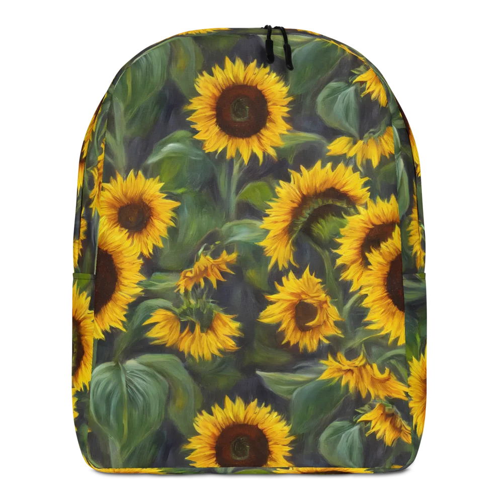 Sunflower Nocturne on Minimalist Backpack — Front