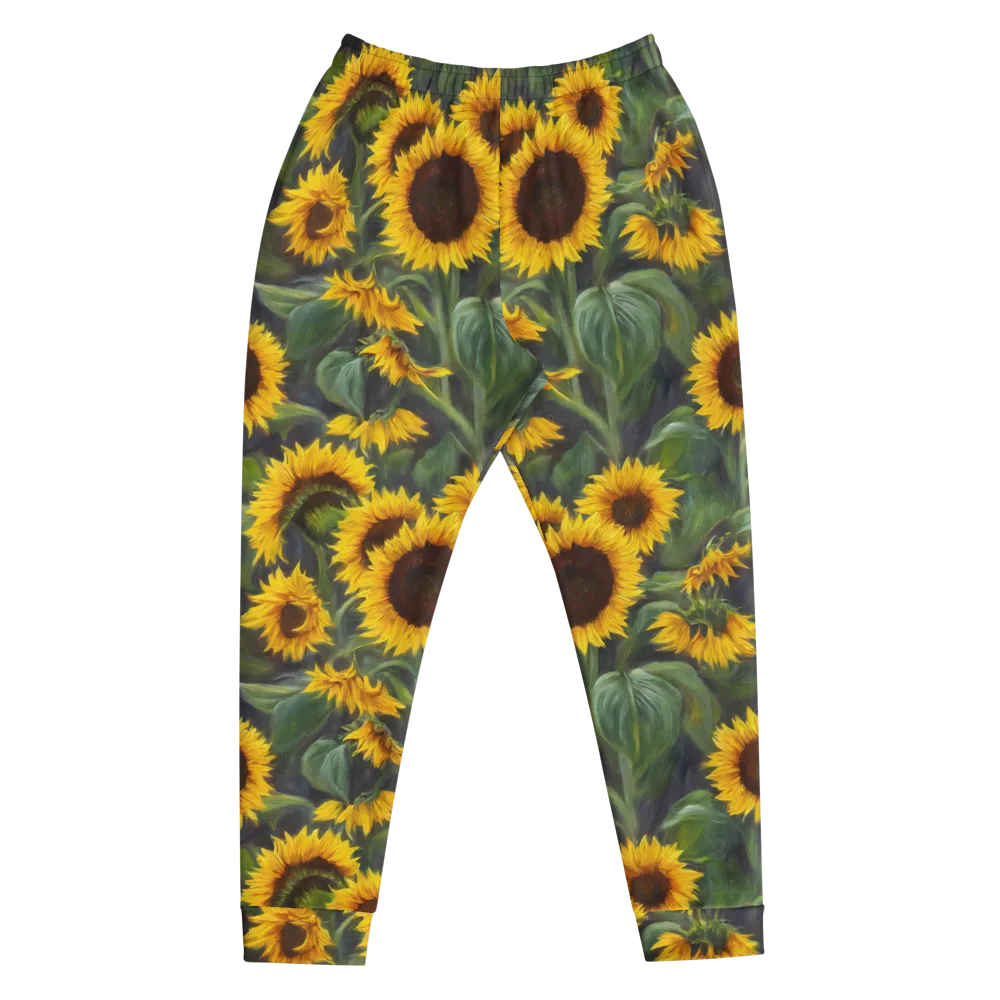 Sunflower Nocturne on Men's Joggers — Front
