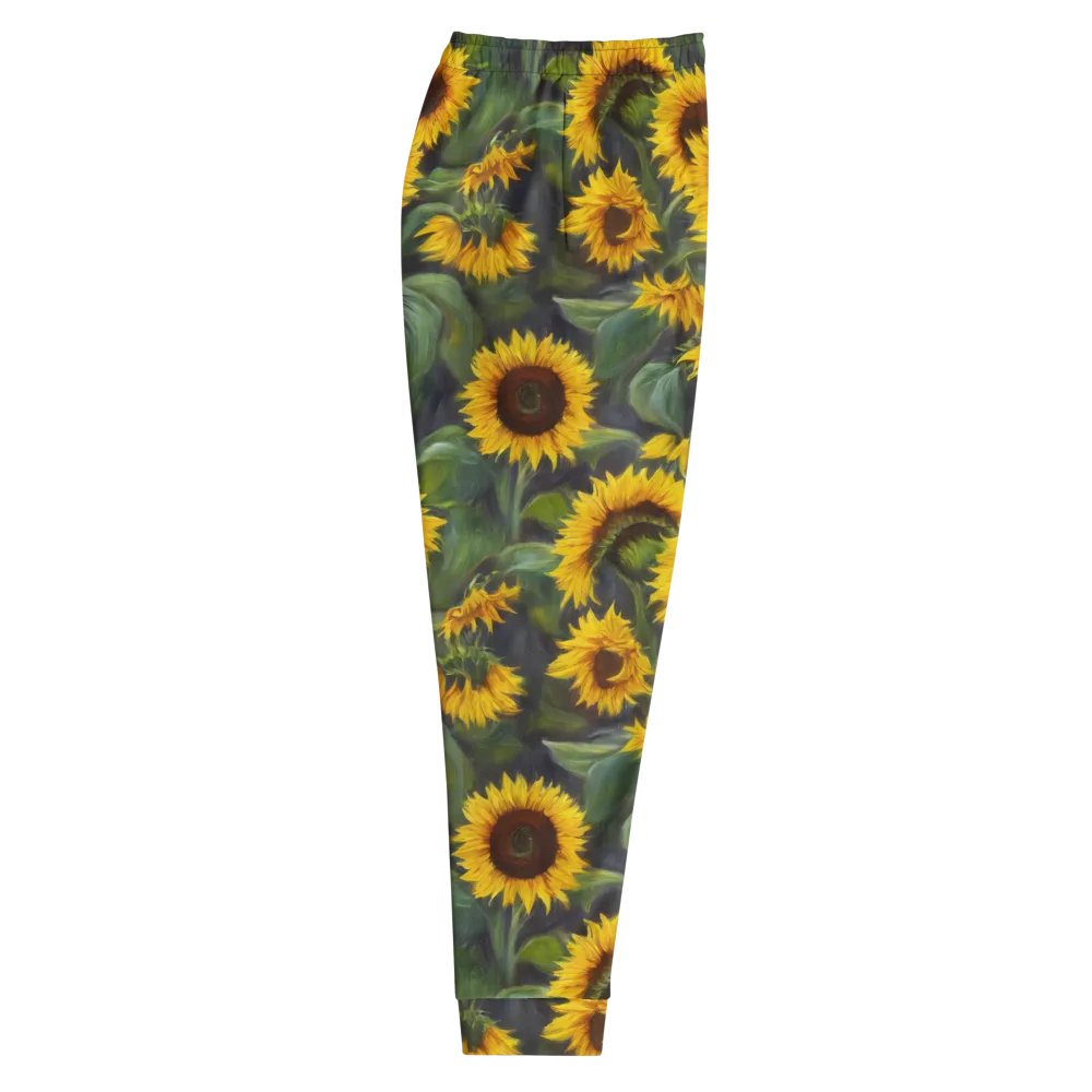 Sunflower Nocturne on Men's Joggers — Right