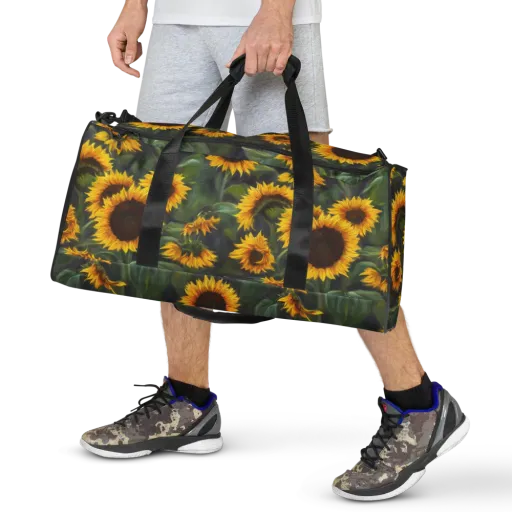 Sunflower Nocturne on a Duffle Bag