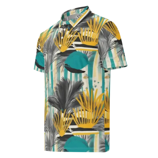 Turmeric Canopy on a Men's Slim Fit Polo Shirt