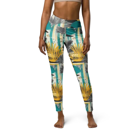 Turmeric Canopy on a Yoga Leggings