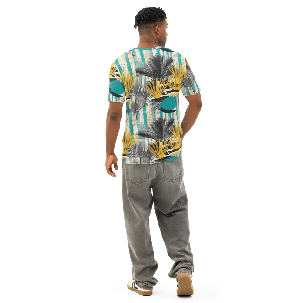 Turmeric Canopy on Men's Cotton Crew Neck T-Shirt — Back