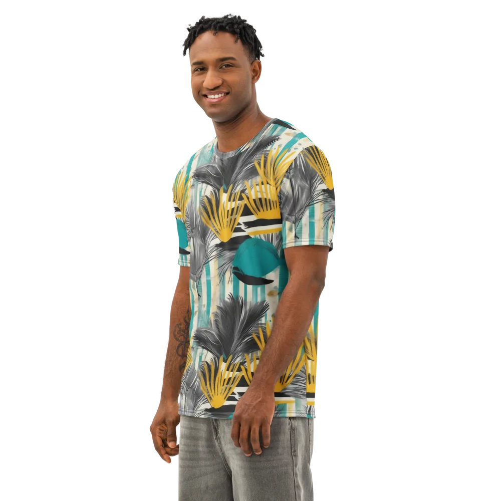 Turmeric Canopy on Men's Cotton Crew Neck T-Shirt — Left Front