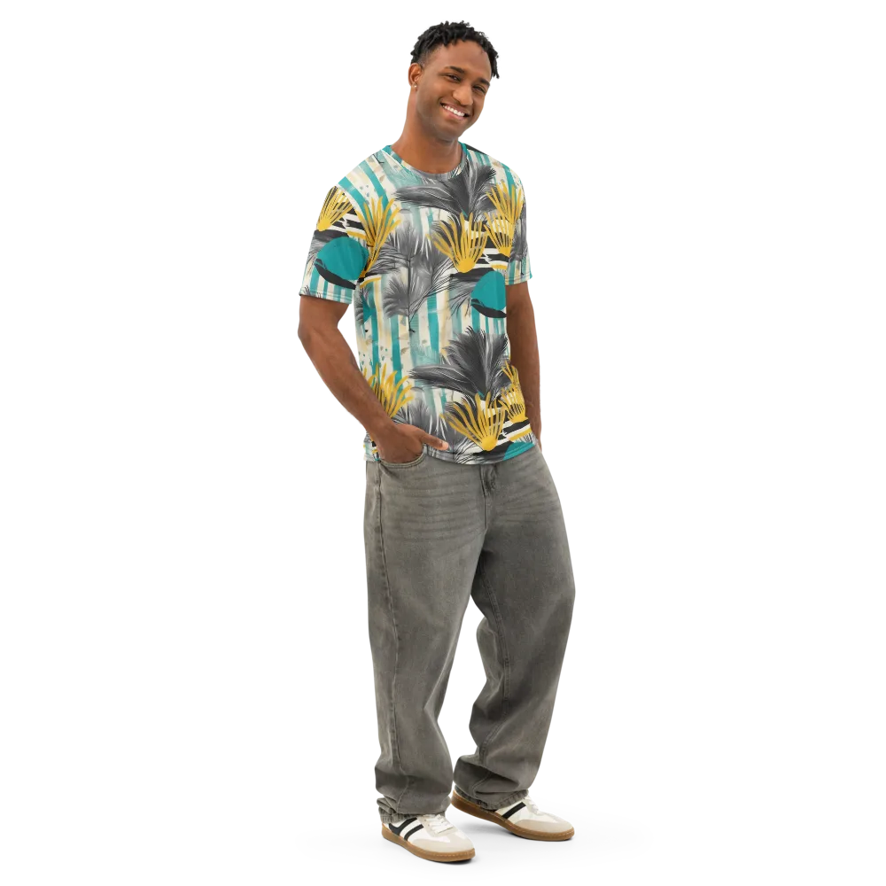 Turmeric Canopy on Men's Cotton Crew Neck T-Shirt — Right Front