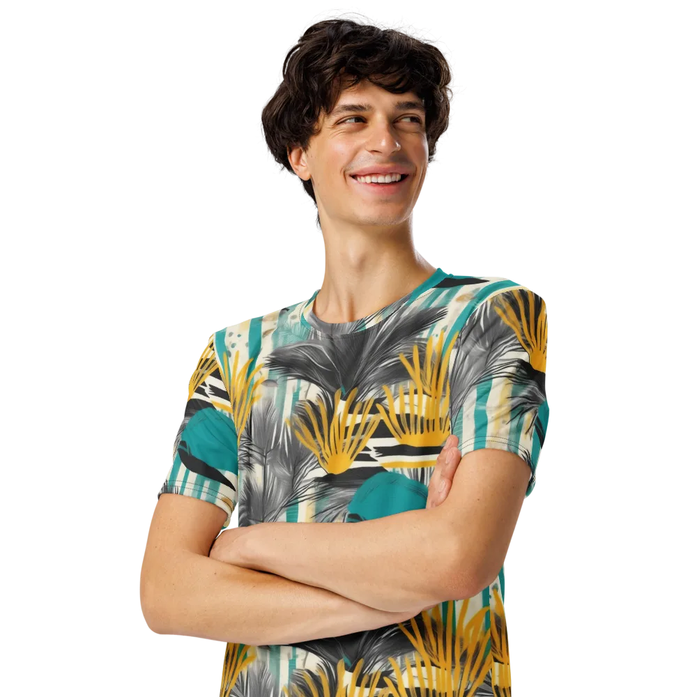Turmeric Canopy on Men's Crew Neck T-Shirt — Left Front