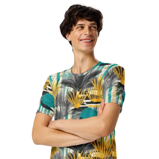 Turmeric Canopy on a Men's Crew Neck T-Shirt