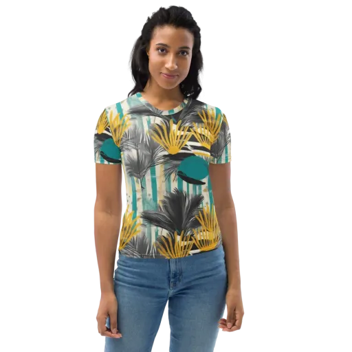 Turmeric Canopy on a Women's Crew Neck T-Shirt