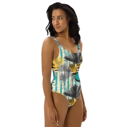 Turmeric Canopy on a One-Piece Swimsuit