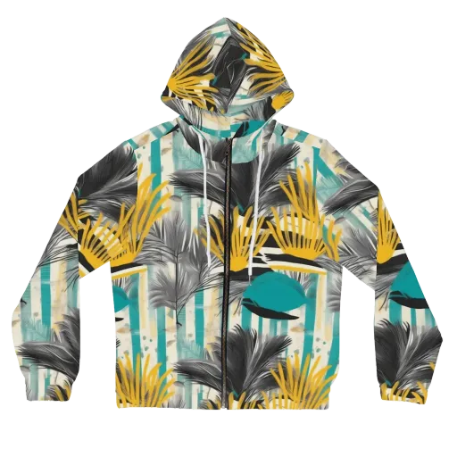 Turmeric Canopy on a Women's Full-Zip Hoodie