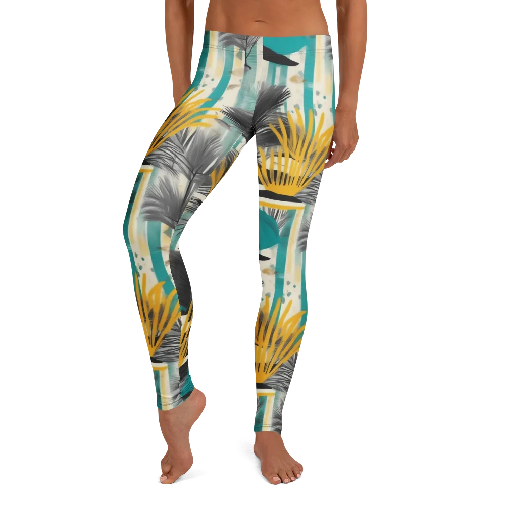 Turmeric Canopy on Leggings — Front