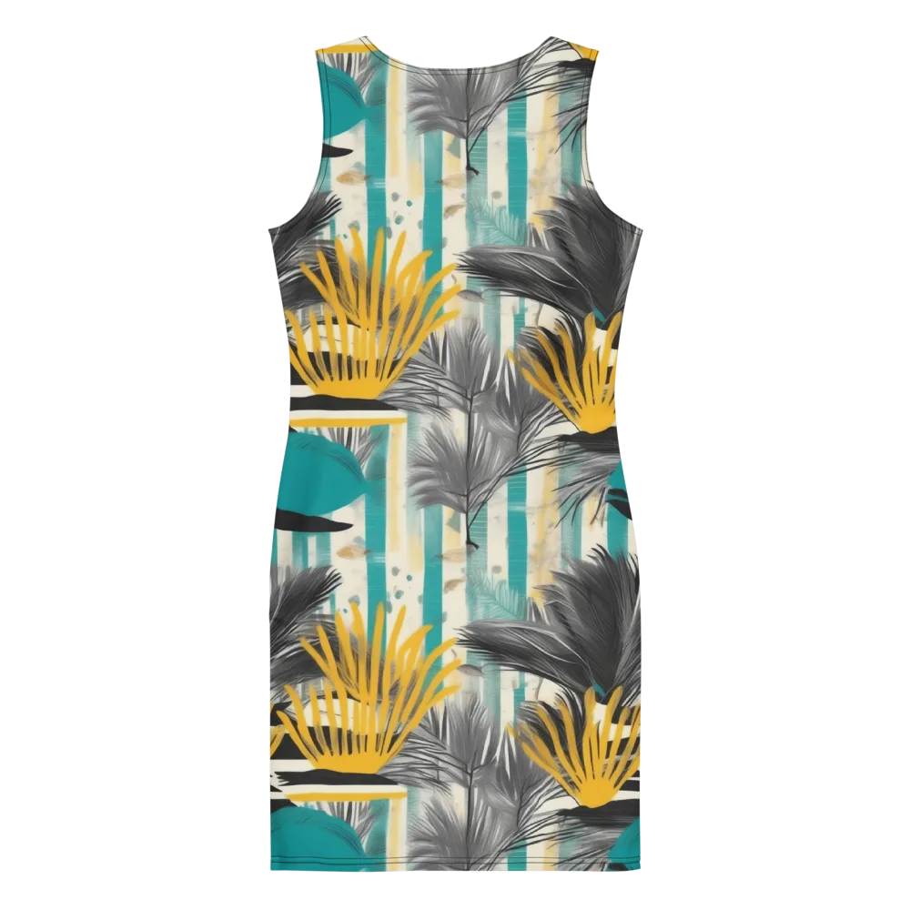 Turmeric Canopy on Bodycon Dress — Back
