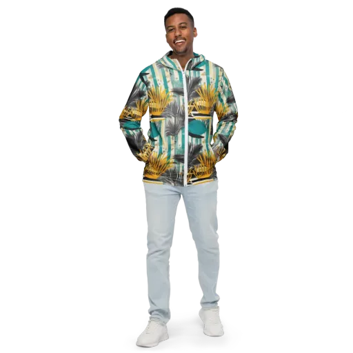 Turmeric Canopy on a Men's Windbreaker