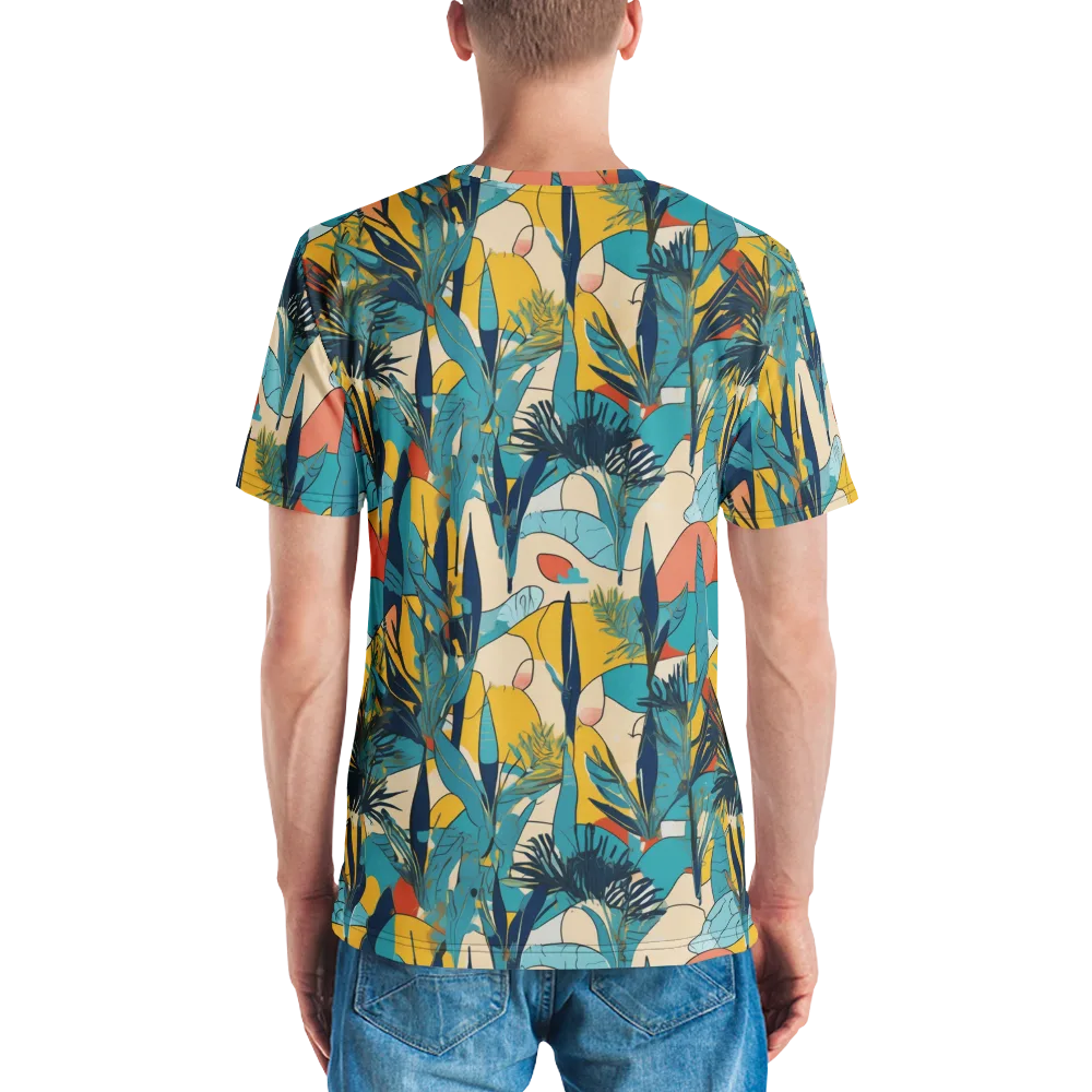 Jungle Schematic on Men's Crew Neck T-Shirt — Back