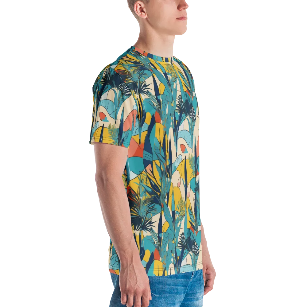 Jungle Schematic on Men's Crew Neck T-Shirt — Right