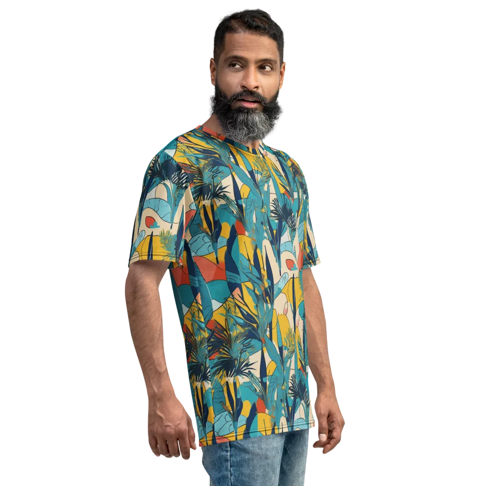 Jungle Schematic on Men's Crew Neck T-Shirt — Right