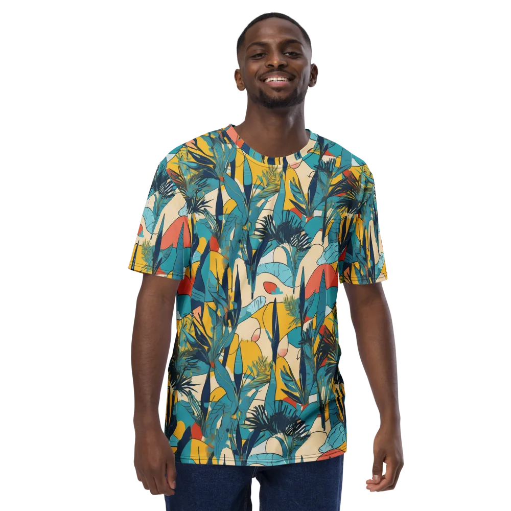 Jungle Schematic on Men's Crew Neck T-Shirt — Front