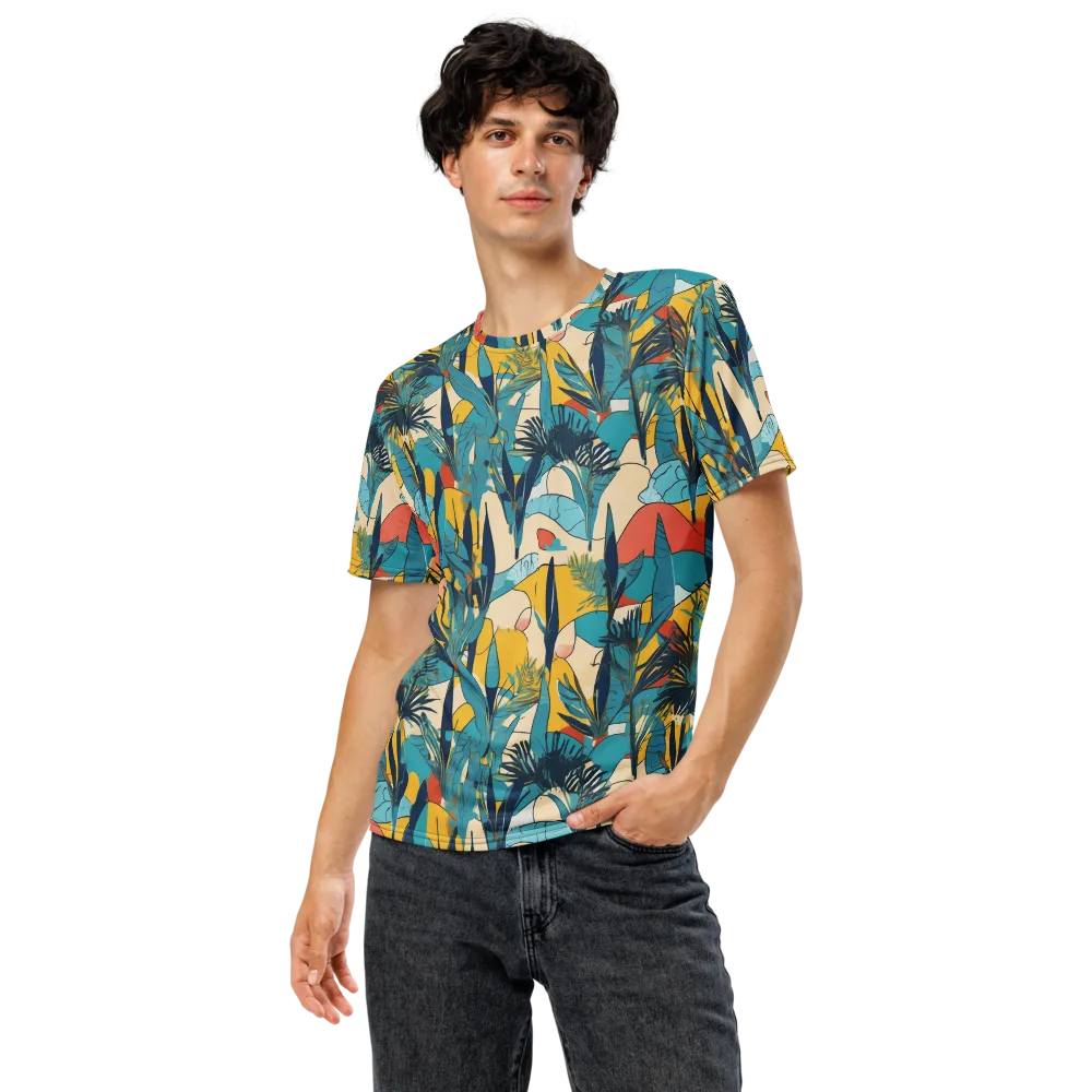 Jungle Schematic on Men's Crew Neck T-Shirt — Front