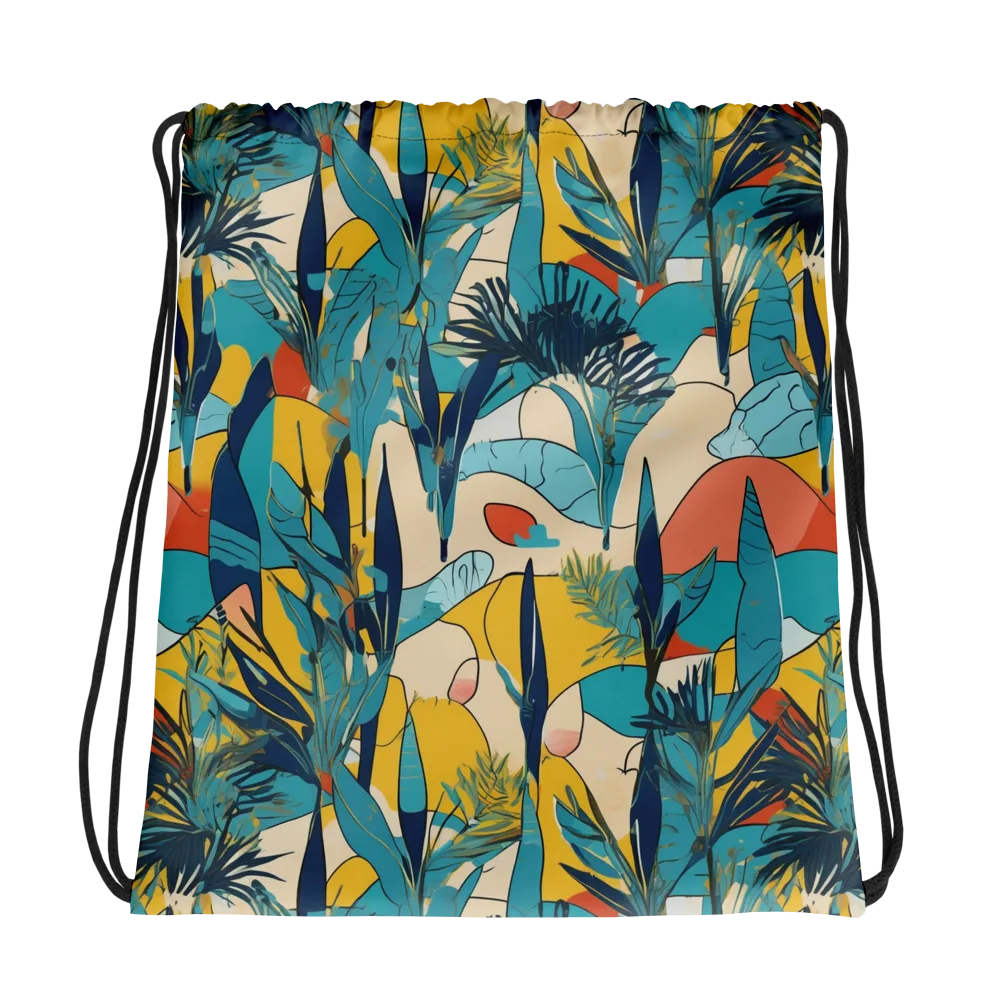 Jungle Schematic on Drawstring Bag — Photo