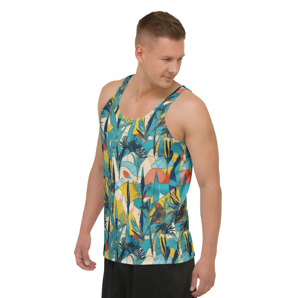 Jungle Schematic on Men's Tank Top — Left Front