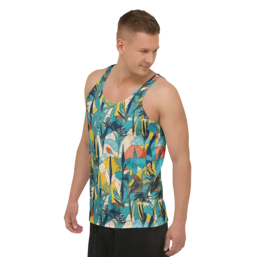 Jungle Schematic on a Men's Tank Top