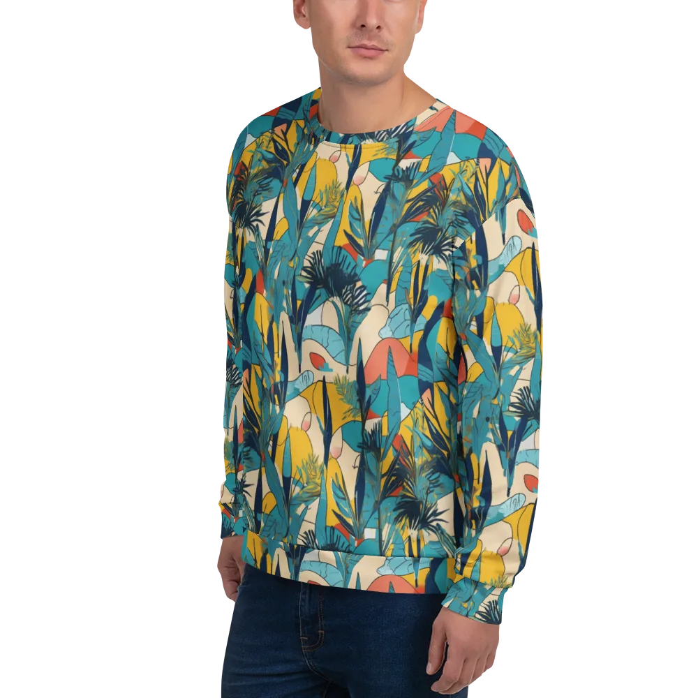 Jungle Schematic on Sweatshirt — Left Front
