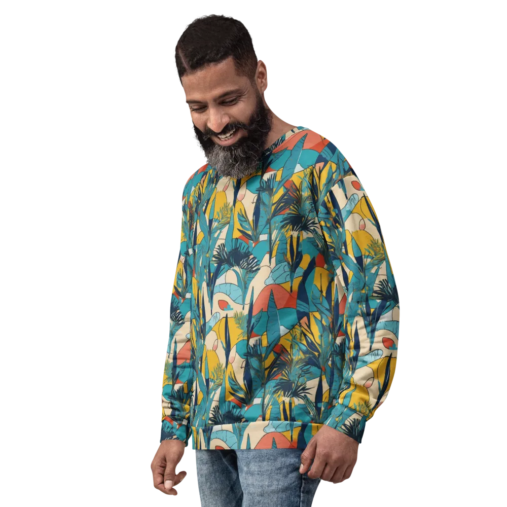 Jungle Schematic on Sweatshirt — Left Front