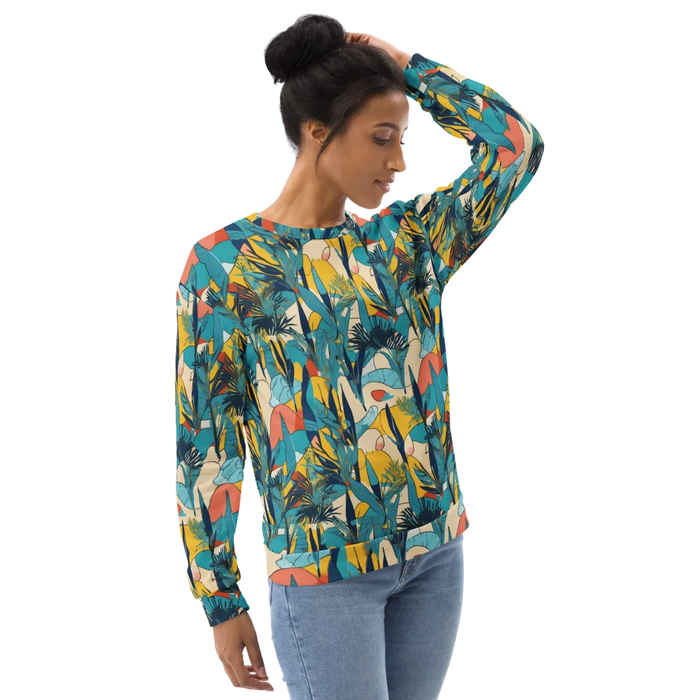 Jungle Schematic on Sweatshirt — Right Front
