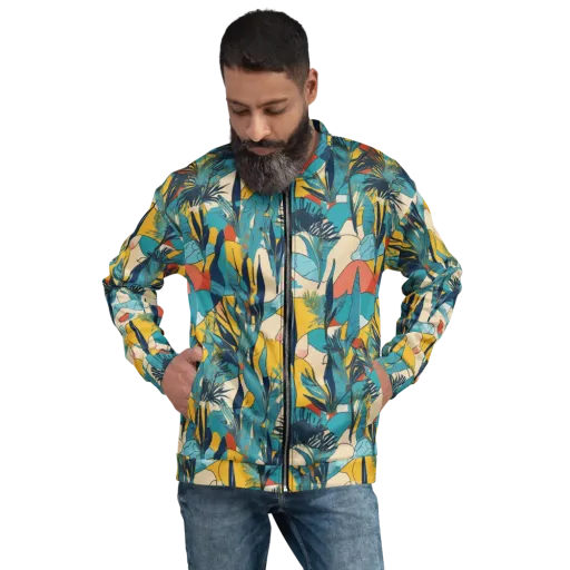 Jungle Schematic on a Bomber Jacket