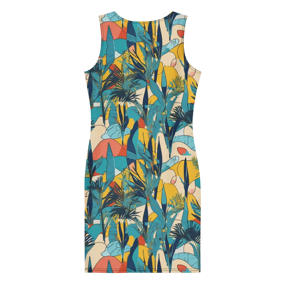 Jungle Schematic on Bodycon Dress — Back