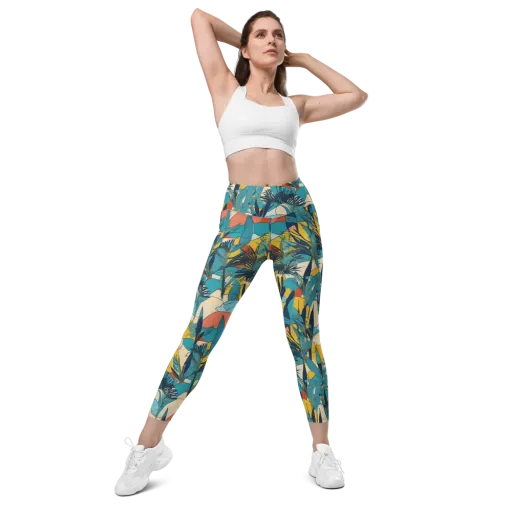 Jungle Schematic on a Leggings with Pockets