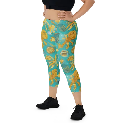 Sunlit Shoals on a Capri Leggings