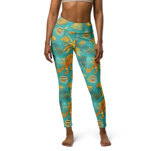 Sunlit Shoals on a Yoga Leggings