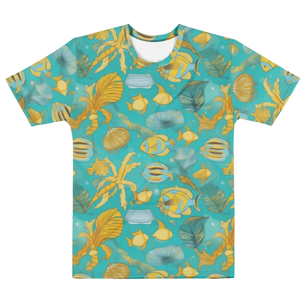 Sunlit Shoals on Men's Cotton Crew Neck T-Shirt — Front