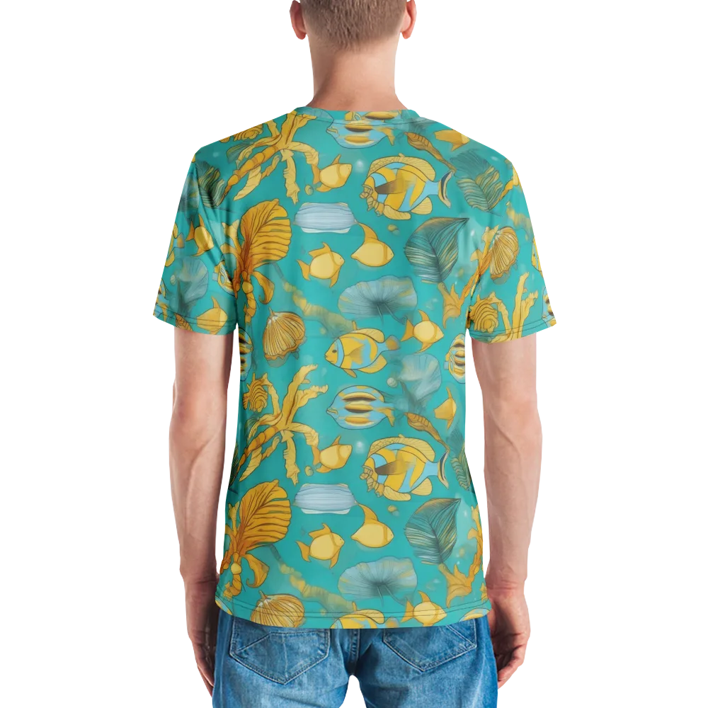 Sunlit Shoals on Men's Crew Neck T-Shirt — Back