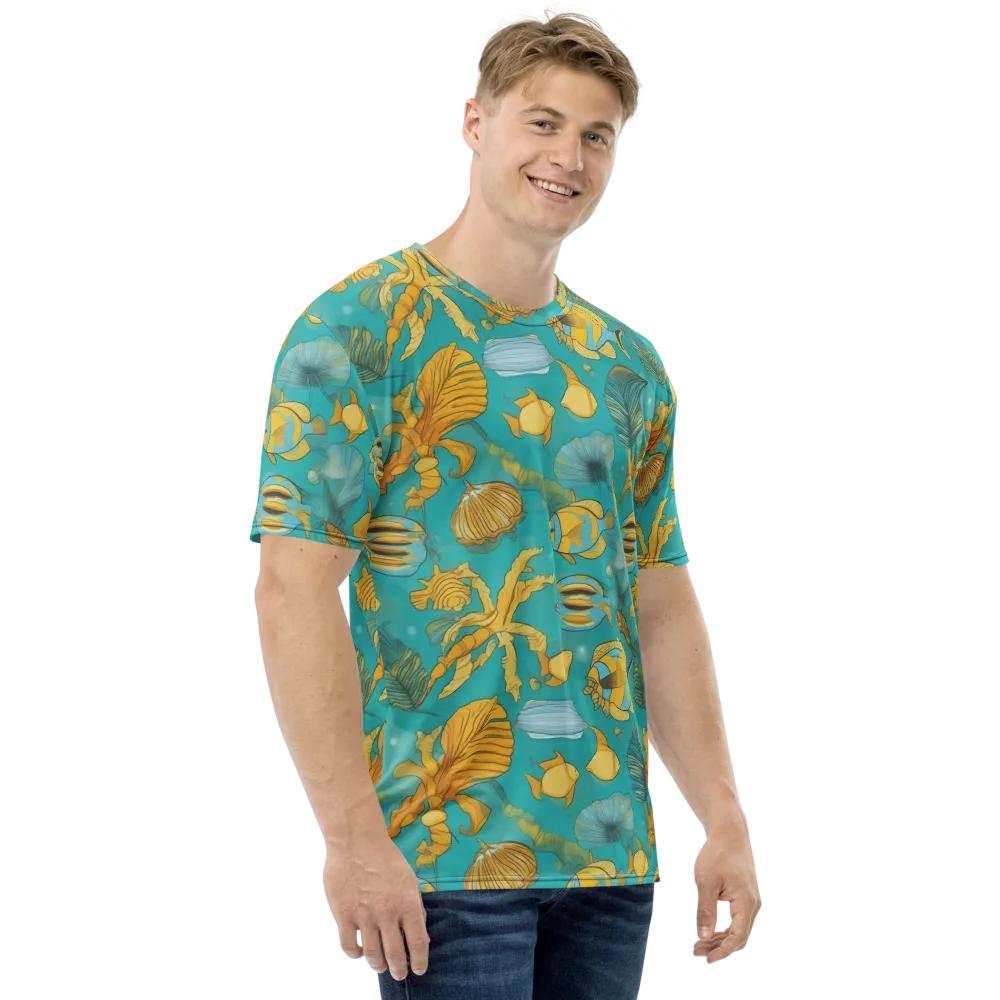Sunlit Shoals on Men's Crew Neck T-Shirt — Right