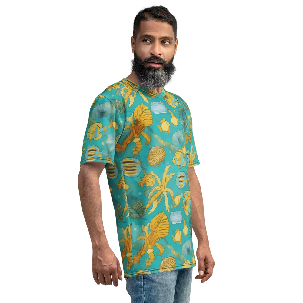 Sunlit Shoals on Men's Crew Neck T-Shirt — Right