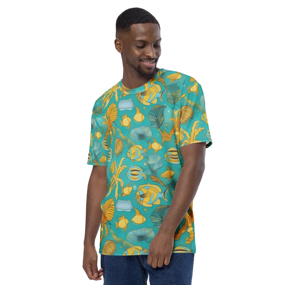 Sunlit Shoals on Men's Crew Neck T-Shirt — Left